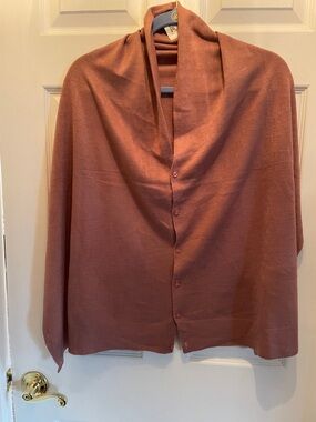 Button-Front Knit Cardigan Wrap in Dusty Rose Simply Noelle